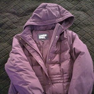 Purple size large puffer jacket